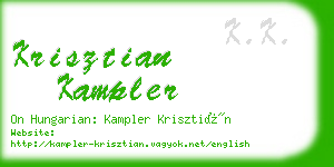 krisztian kampler business card